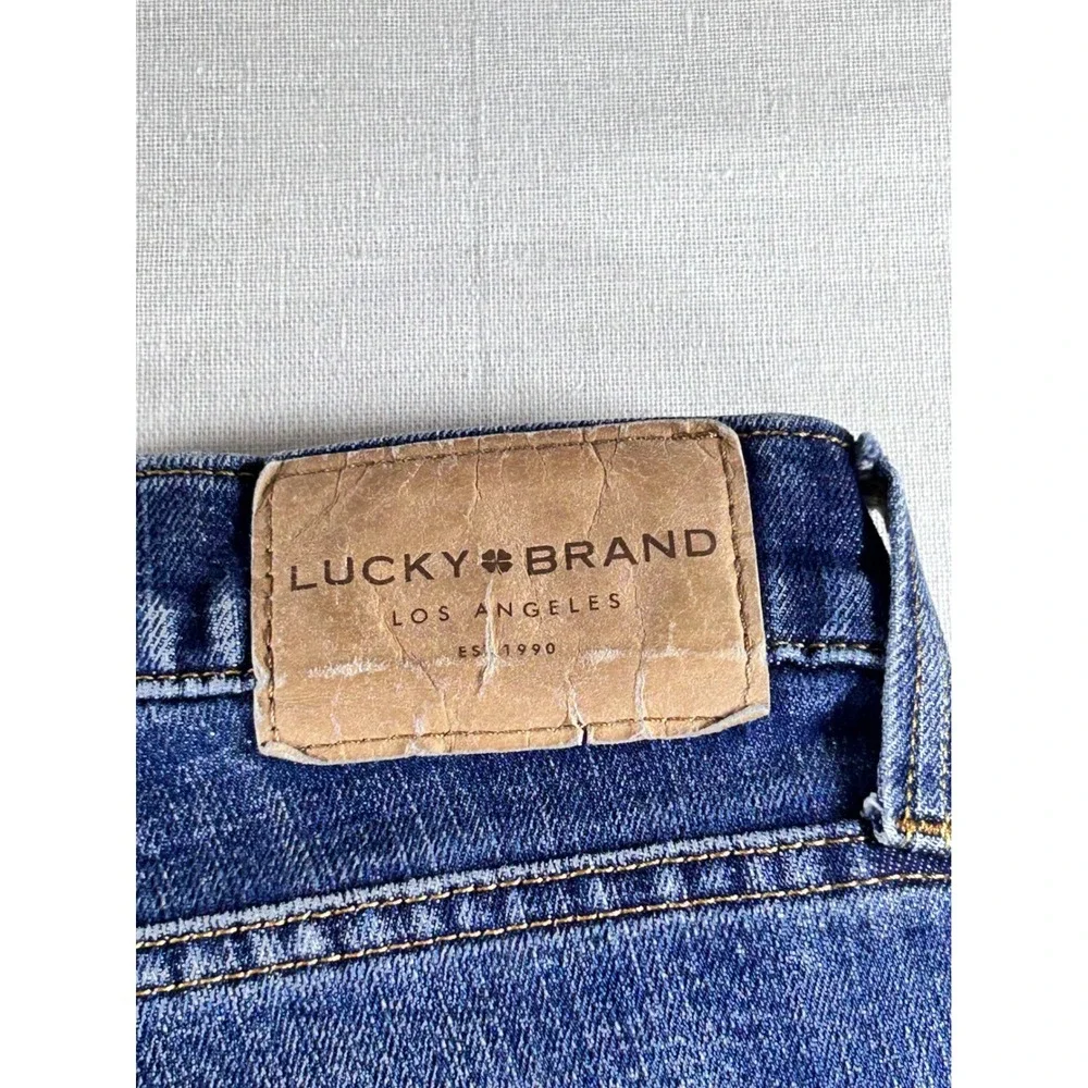 Lucky Brand 110‎ Slim Mens Blue Distressed Denim Jeans 31x30 Medium Wash